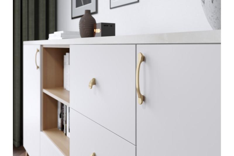 Zamak handle VENICE C = 128 mm champagne 1208966230