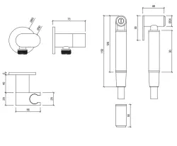 Waterevolution Flow Bidet handdoucheset PVD licht goud T1626WGE