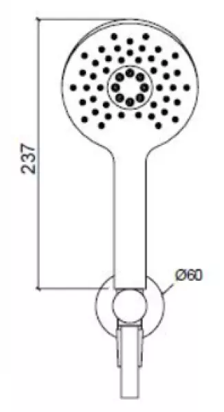 Waterevolution Flow ronde handdoucheset compleet met muuraansluiting mat wit - 3 standen - T1621RBR