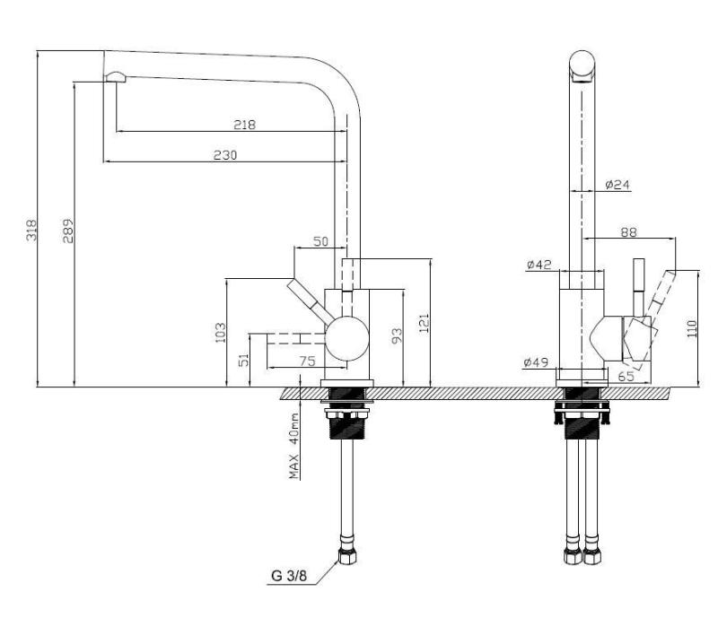 Combinatieset Franke spoelbak - Pure.sink keukenkraan - keukensifon