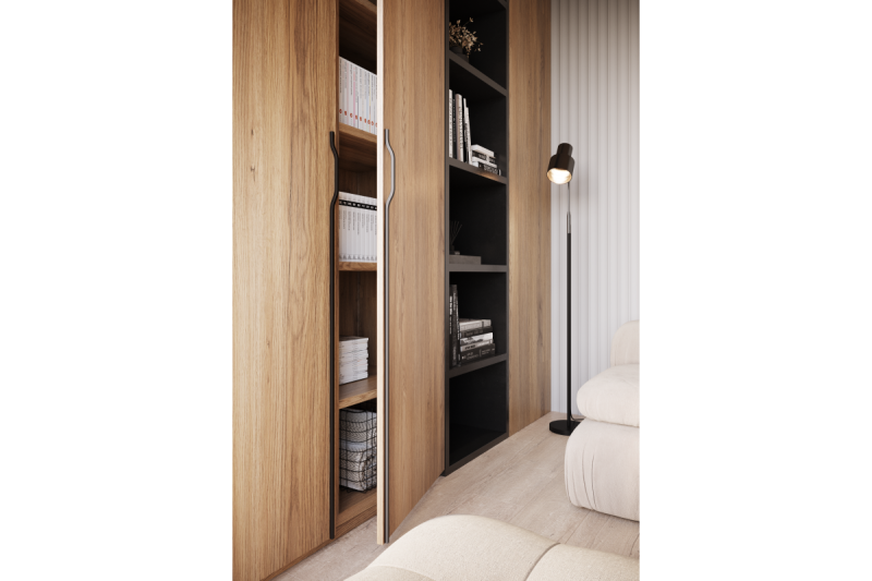 Furniture handle GTV GRAVEL, C=3x352 mm, L= 1200 mm, Al, matt black 1208966973