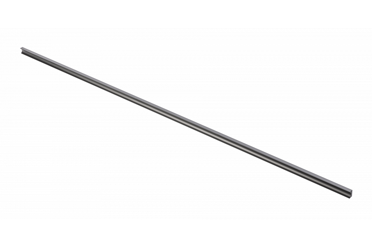 Furniture handle GTV GROOVE, C=3x352 mm, L=1200 mm, Al, matt black 1208966977 - Productafbeelding
