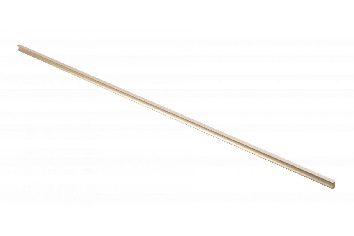 Furniture handle GTV GROOVE, C=3x352 mm, L=1200 mm, Al, brushed gold 1208966978 - Productafbeelding
