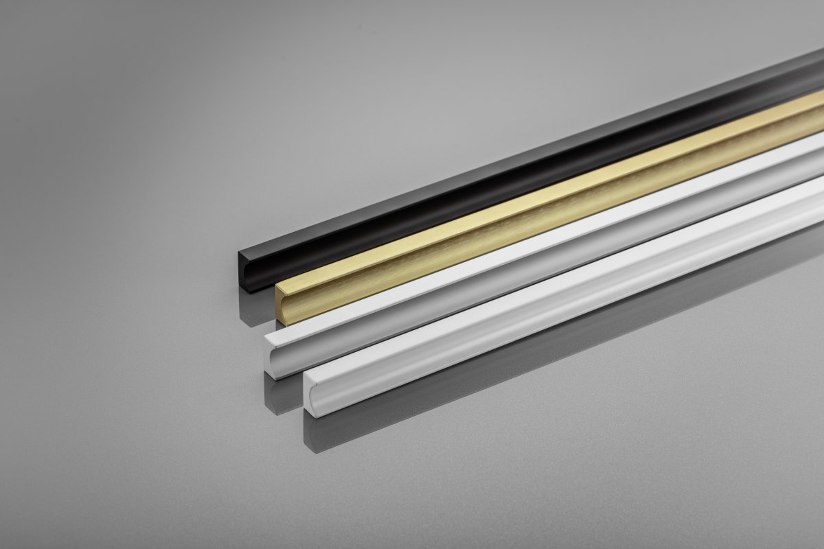 Furniture handle GTV GROOVE, C=3x352 mm, L=1200 mm, Al, brushed gold 1208966978 - Productafbeelding 5