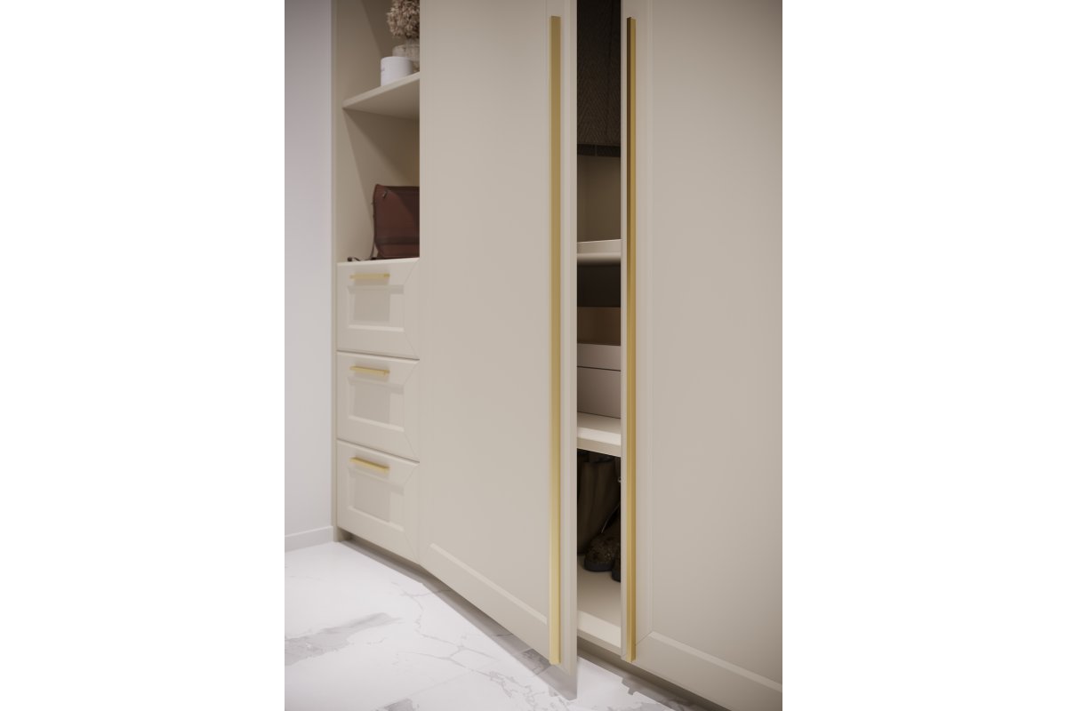 Furniture handle GTV PILLAR, C=160 mm, L=190 mm, Al, light brushed gold 1208966994 - Productafbeelding 3
