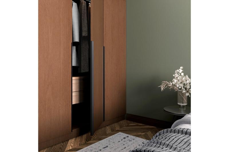 Furniture holder GTV TREX CROSS, C=3x352 mm, L= 1200 mm, Al, black matt 1208967000