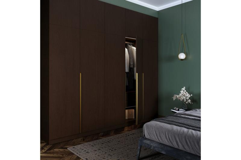 Furniture handle GTV TREX CROSS, C=3x352 mm, L= 1200 mm, Al, light brushed gold 1208967001