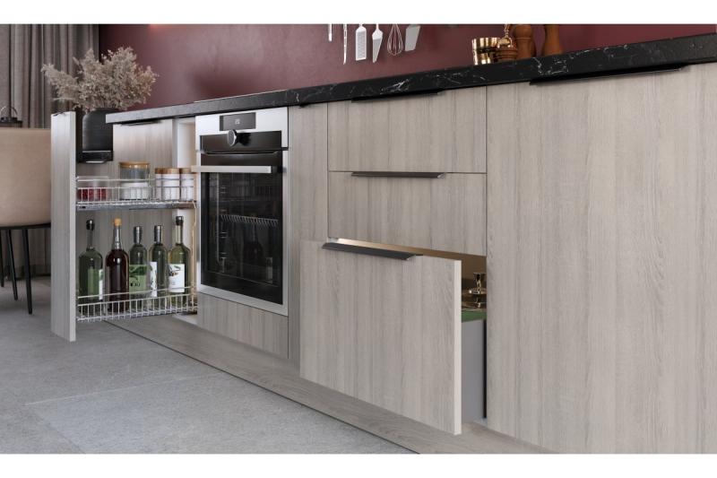 Furniture handle GTV TREX CROSS, C=320 mm, L= 350 mm, Al, black matt 1208967003