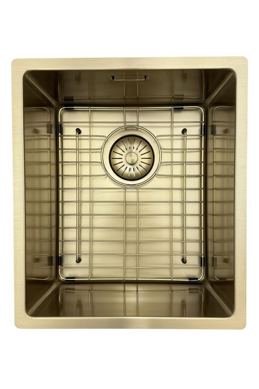 Pure.Sink Prestige spoelbak 34x40 cm PVD Goud 10mm radius onderbouw, vlakbouw en opbouw PPG3440-60