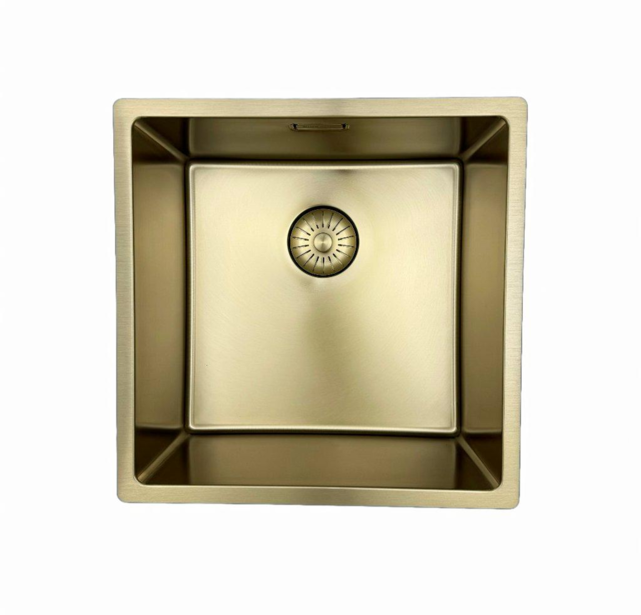 Pure.Sink Prestige spoelbak 40x40 cm PVD Goud 10mm radius onderbouw, vlakbouw en opbouw PPG4040-60