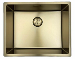 Pure.Sink Prestige spoelbak 50x40 cm PVD Goud 10mm radius onderbouw, vlakbouw en opbouw PPG5040-60