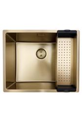 Pure.Sink Prestige spoelbak 50x40 cm PVD Goud 10mm radius onderbouw, vlakbouw en opbouw PPG5040-60