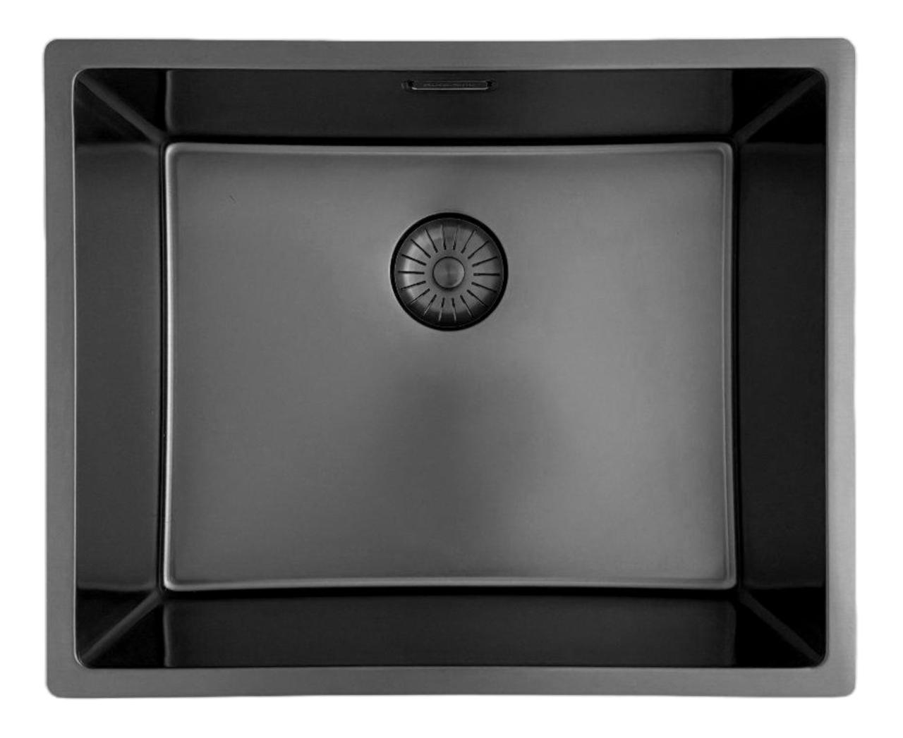 Pure.Sink Prestige spoelbak 50x40 cm PVD Gun Metal 10mm radius onderbouw,vlakbouw,opbouw PPG5040-61