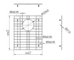 Pure.Sink Prestige bodemrek 34 Gun Metal PPGGD34-61