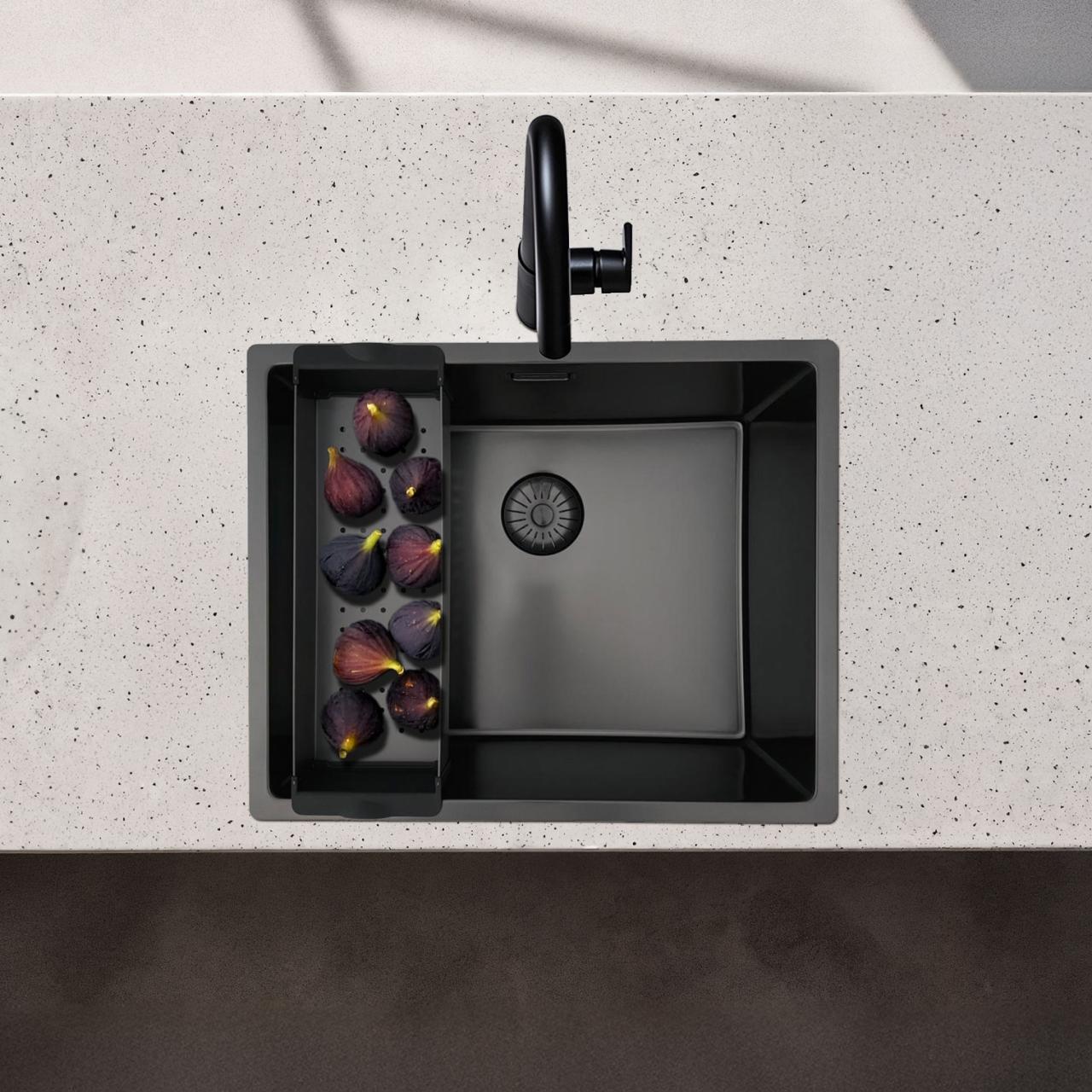 Pure.Sink Prestige inzetbak voor spoelbak Gun Metal PPGCL40-61 - Productafbeelding 2