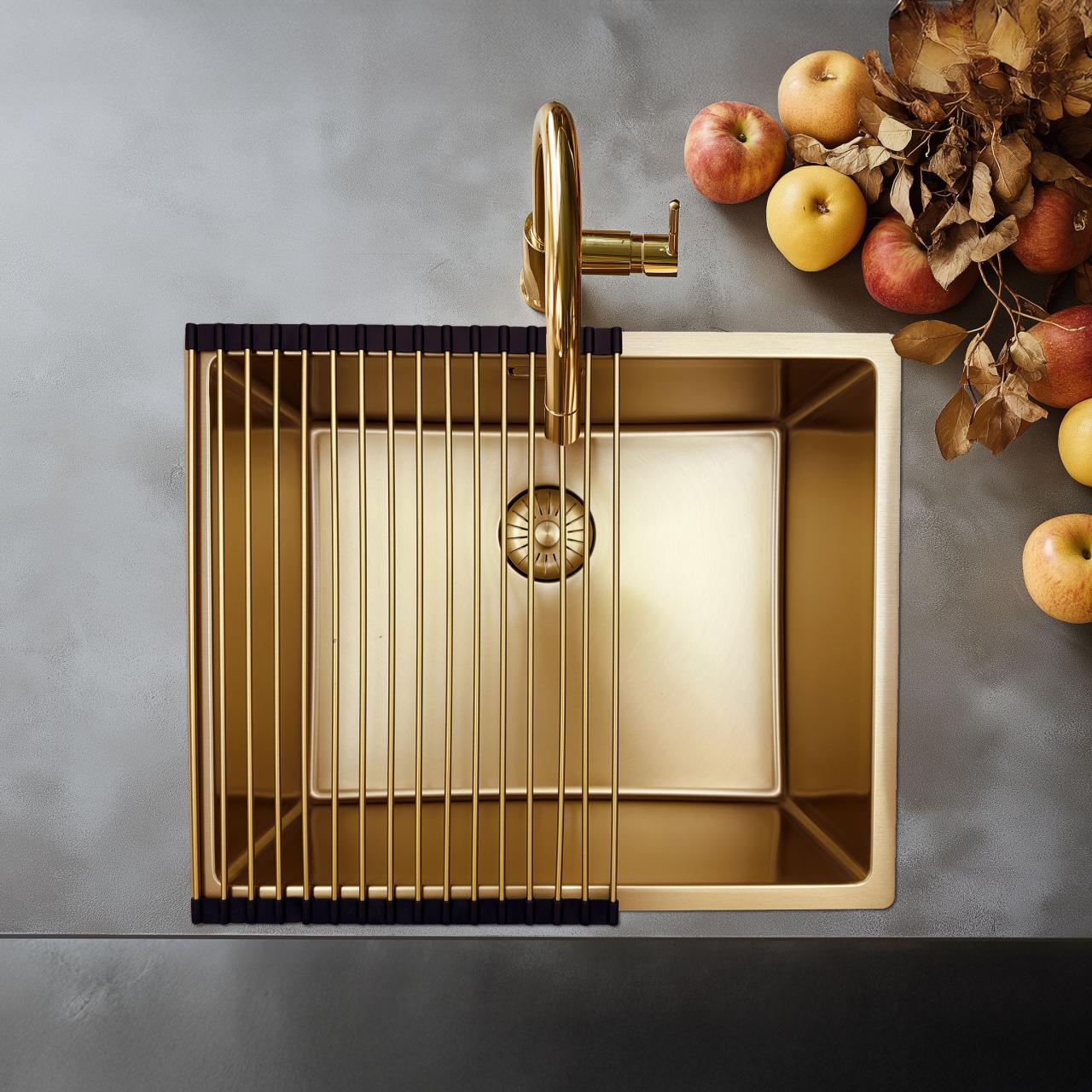 Pure.Sink Prestige rolmat spoelbak Goud PPGRM40-60 - Productafbeelding 2