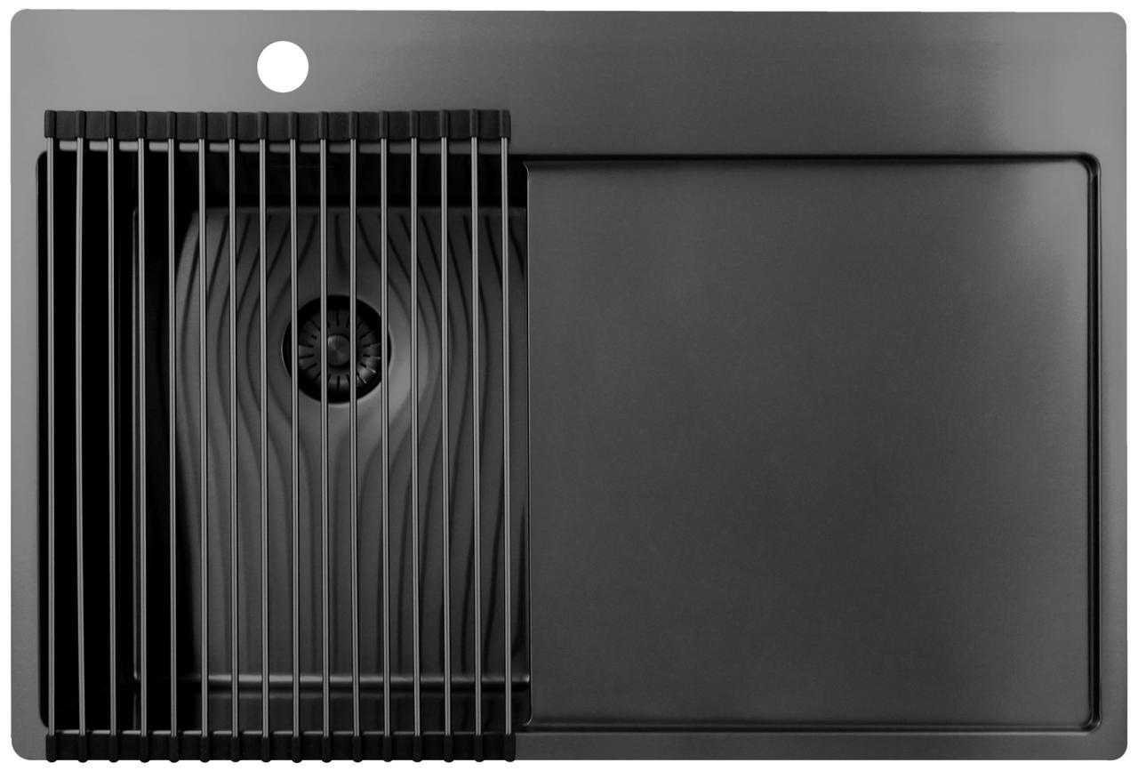 Pure.Sink Prestige rolmat spoelbak Gun Metal PPGRM40-61 - Productafbeelding 3