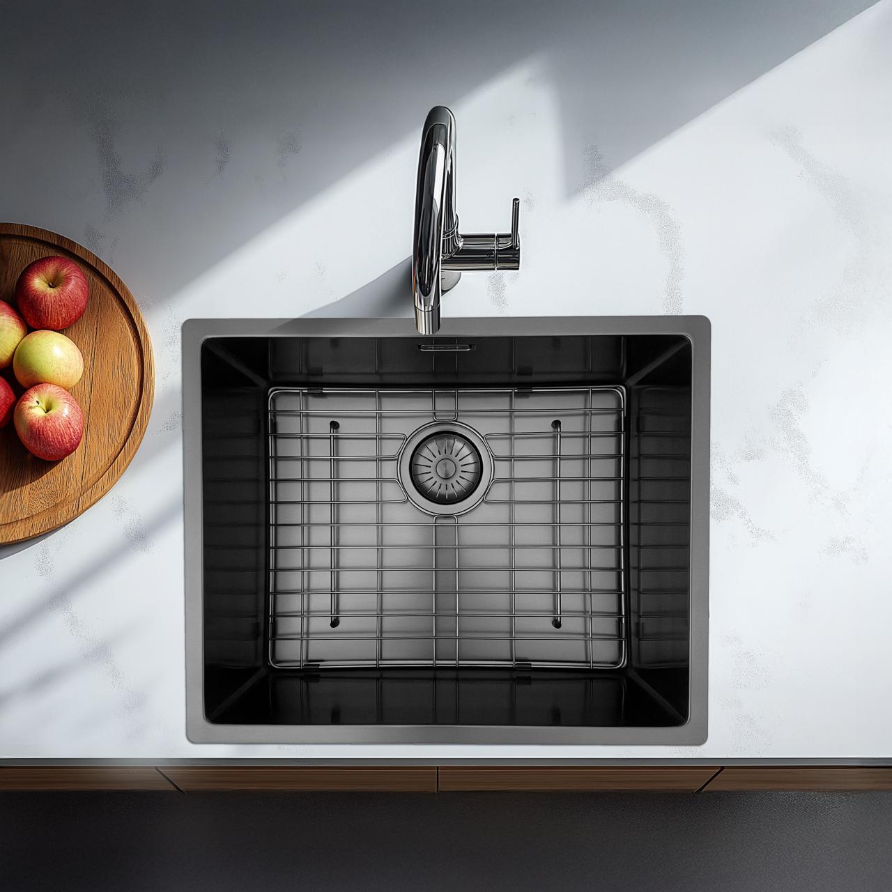 Pure.Sink Prestige bodemrek 50 Gun Metal PPGGD50-61 - Productafbeelding 2