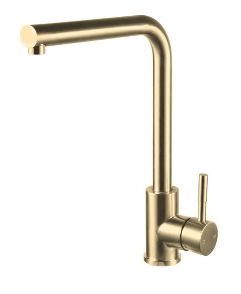 Pure.Sink Elite Steel Spark-S keukenkraan PVD geborsteld goud met uittrekbare uitloop PS8041-60