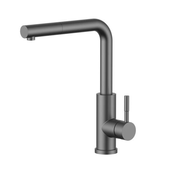 Pure.Sink Elite Steel Spark-S keukenkraan PVD Gun metal met uittrekbare uitloop PS8041-61