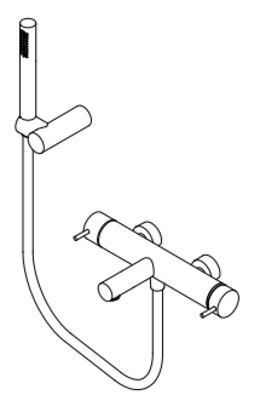 Waterevolution Flow twee-weg douchemengkraan met handdouche PVD Koper T130NCPE