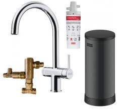 Franke Maris water hub 7l boiler 3-1 met Touch electronische kokend water kraan chroom met waterhub mengset 1208967852