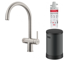 Franke Maris water hub 4L boiler 3-1 met Twist mechanische kokend water kraan RVS 160.0711.523