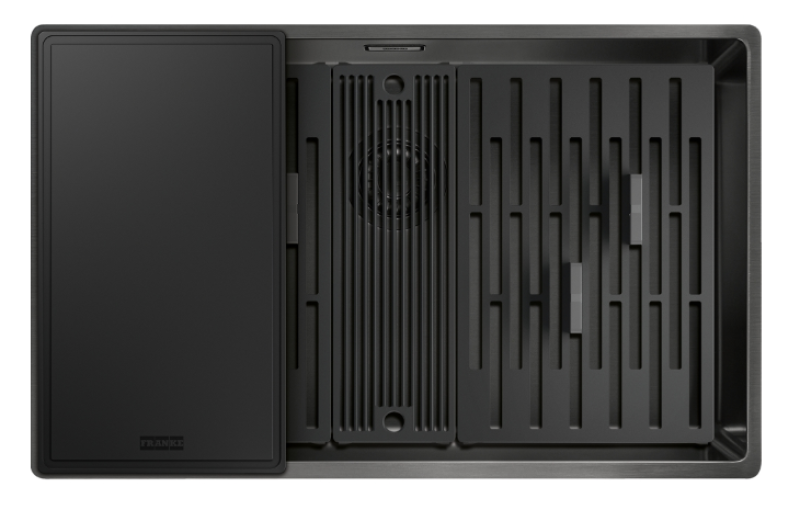 Franke Mythos Masterpiece BXM 210.68 Grote Gun Metal Spoelbak PVD Antraciet 685x410mm Vlakbouw en Onderbouw - 127.0676.885