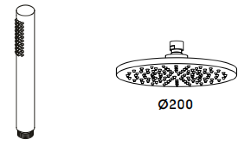 Waterevolution Flow drie-weg douchemengkraan met hand- en hoofddouche koper T131NCPE
