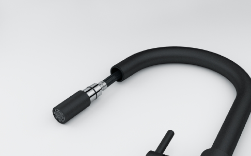 Franke Lina Keukenmengkraan Zwart met Uittrekbare Handdouche 115.0626.053