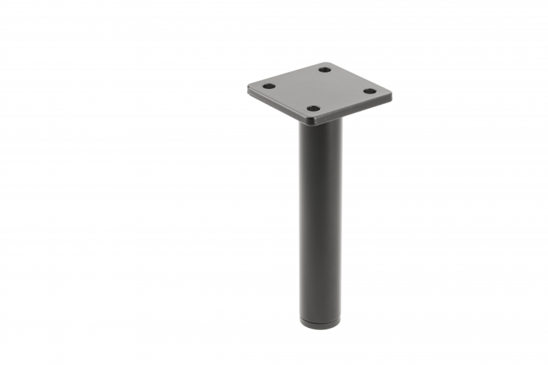 GTV RONDA SIMPLE furniture leg, cantilevered, H=150 mm, fi25 mm, steel, matt black