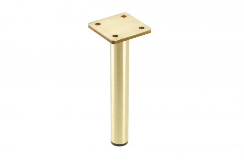 GTV RONDA SIMPLE furniture leg, cantilevered, H=180 mm, fi25 mm, steel, brushed gold