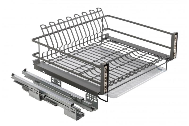 Drainer GTV MOVIX drawer, 900, soft-close, without guides, front fastening, chrome
