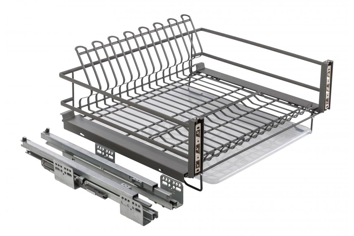 GTV MOVIX drainer drawer, 900, soft-close, without guides, front fastening, anthracite - Productafbeelding