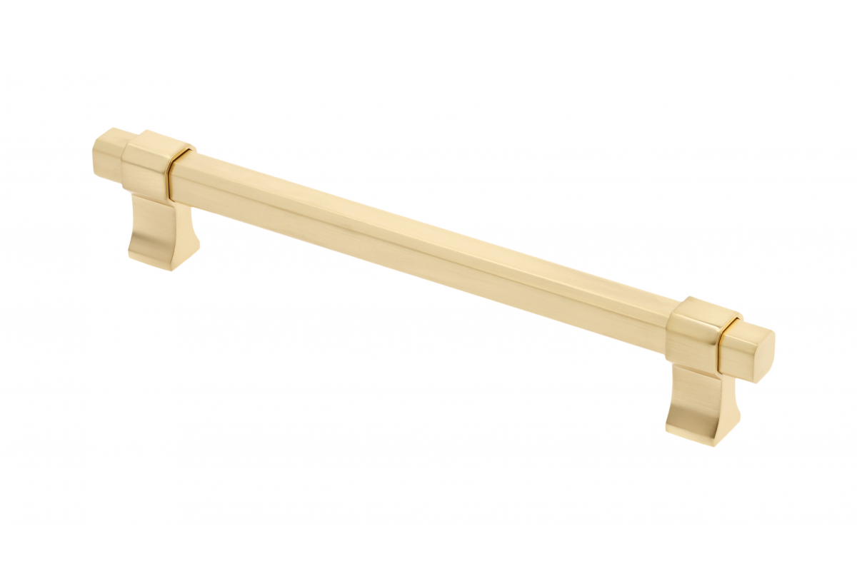 Furniture handle GTV IMPERIAL, C=160 mm, L=194 mm, ZnAl, brushed gold - Productafbeelding