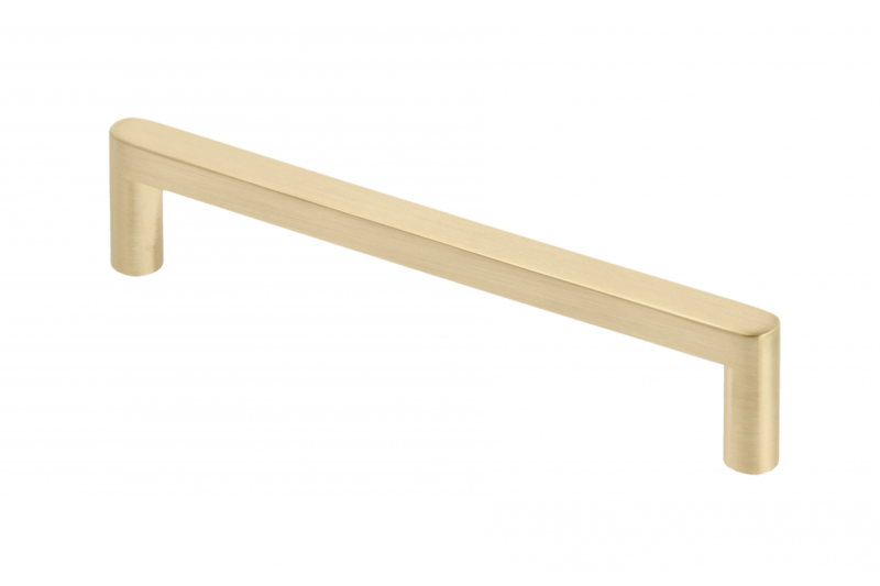 Furniture handle GTV NYXA, C=128 mm, L=138 mm, ZnAl, brushed gold