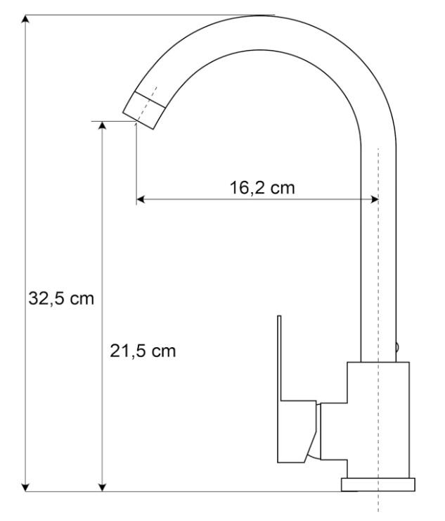 Graniteland Veritas Keukenmengkraan Wit  met draaibare uitloop 1208969531