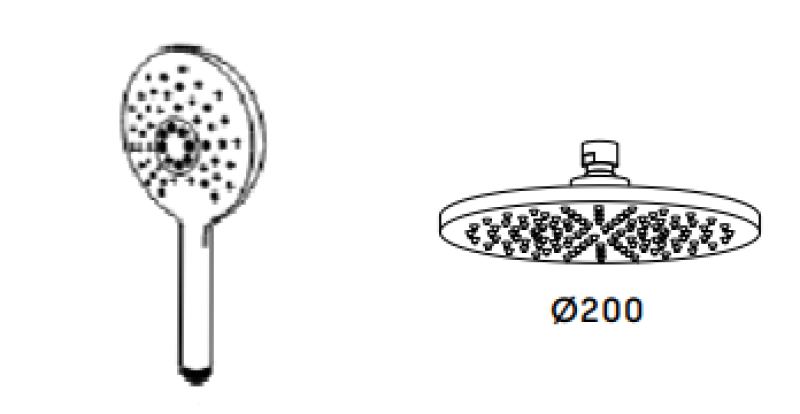 Waterevolution Flow thermostatische drie-weg douchemengkraan met hoofddouche en ronde handdouche koper T131TNRCPE