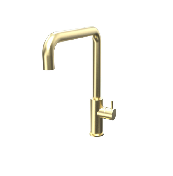 Waterevolution Flow keukenmengkraan met haakse draaibare uitloop light gold T158HWGE