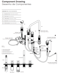 Waterevolution Flow 5-gats haakse keukenmengkraan met uittrekbare sproeier en gefilterd water aansluiting chroom T154H01