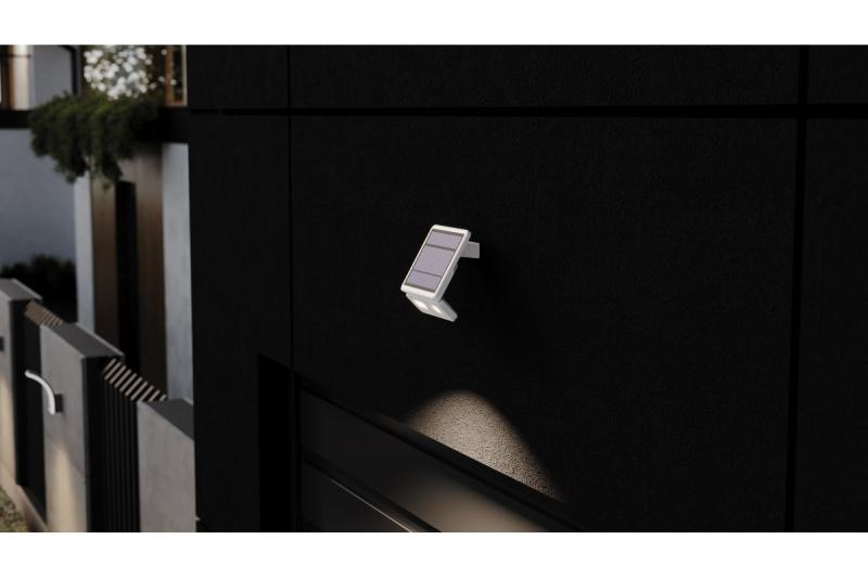 Zonne-verlichtingsarmatuur met bewegings- en schemeringsdetector DAVOS, LED, 1000lm, 4000K, 2000mAh, IP54, wit