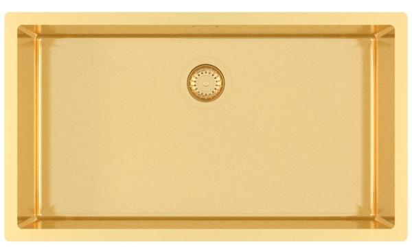 Ausmann Mosel gouden grote Spoelbak RVS - PVD goud 74x40 universeel 1208970023