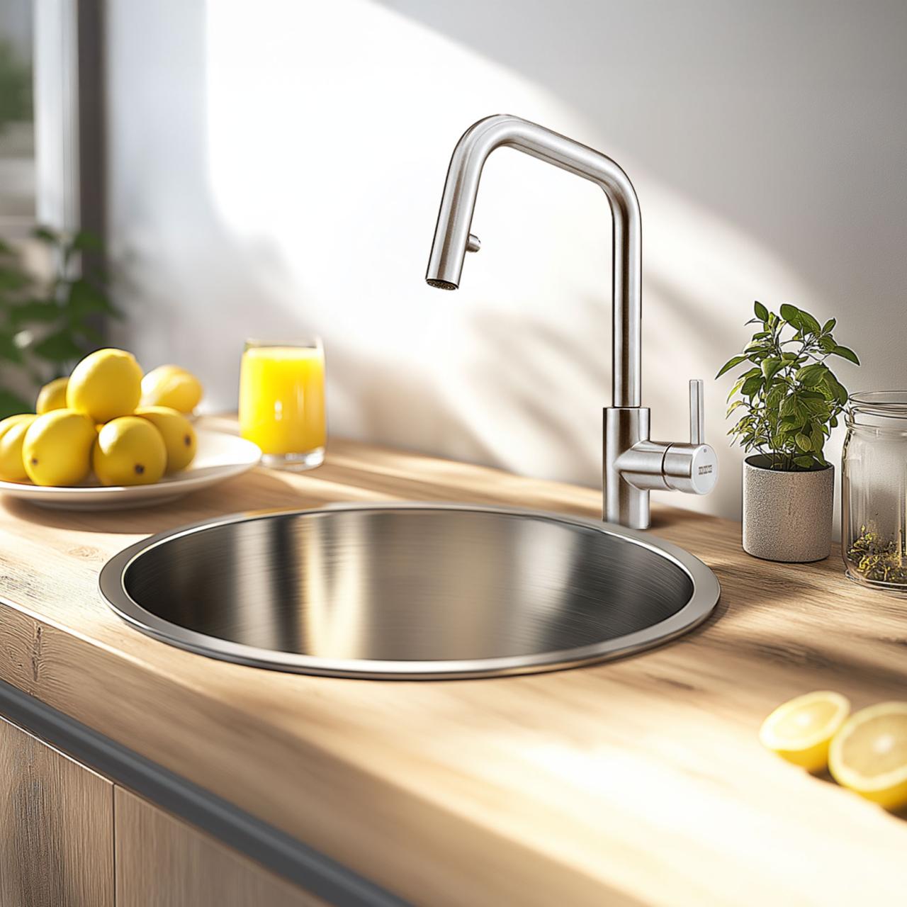 Banka R18380 RVS Ronde Spoelbak 45 cm Opbouw 1208970055 - Productafbeelding 2