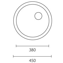 Banka U18380 RVS Ronde Spoelbak 45 cm Onderbouw 1208970056