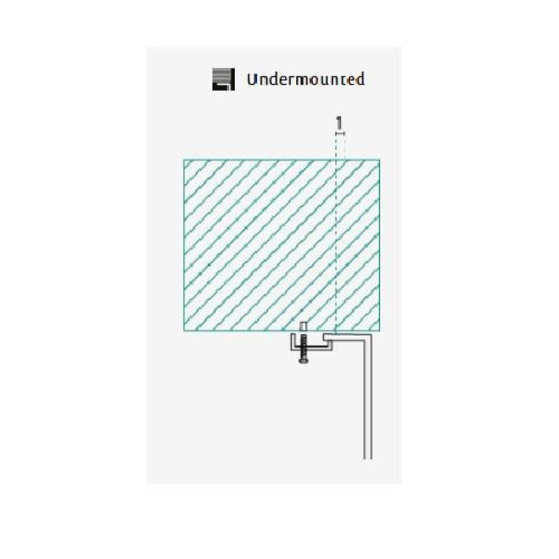 Banka U18380 RVS Ronde Spoelbak 45 cm Onderbouw 1208970056
