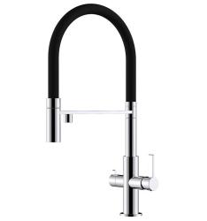 Ausmann Claridge 3-Weg Keukenmengkraan met Flexibele Uitloop en Gefilterd Water – Chroom - 1208970091
