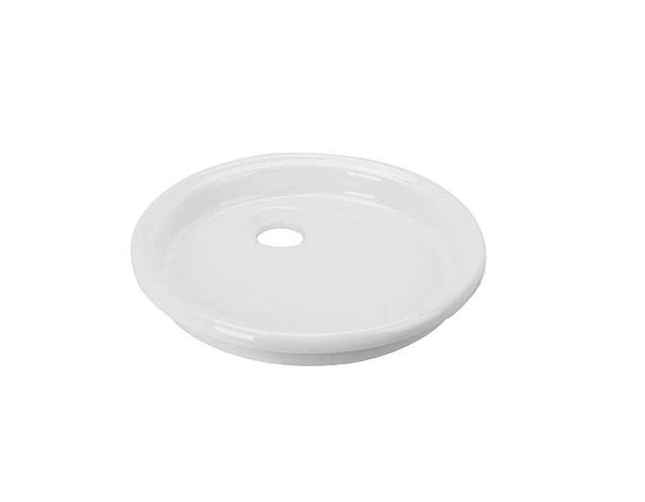 Ausmann Ceramic Glade - Ondiepe Keramische Witte Ronde Spoelbak Opbouw 1208970093