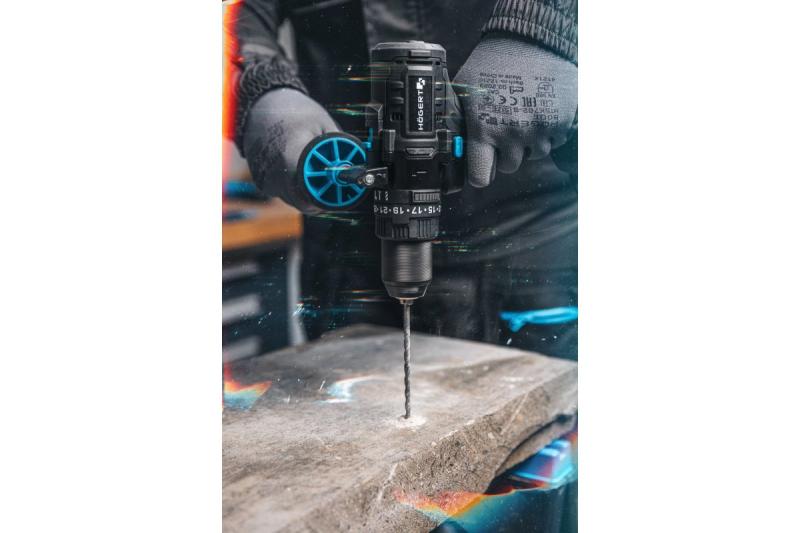 Högert krachtige accuklopboormachine, borstelloos, 18V