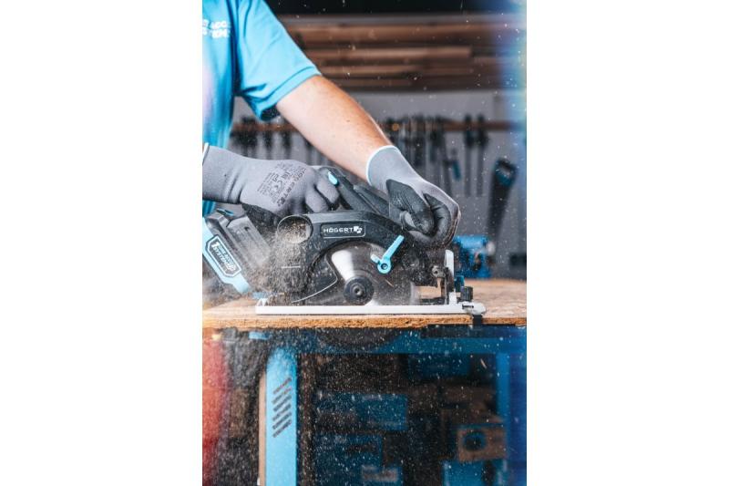 HÖGERT accu cirkelzaag, 18V, zonder accu, stofzuigeraansluiting