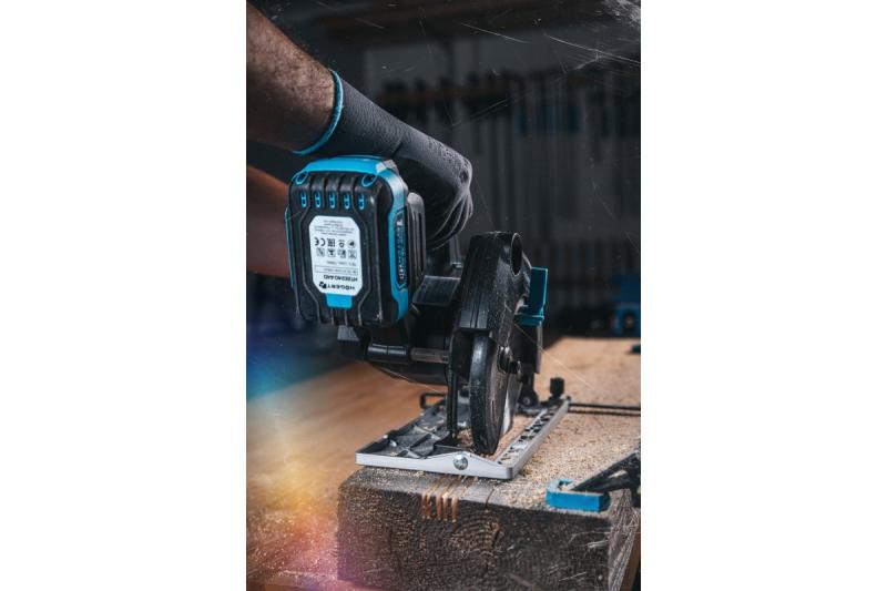 HÖGERT accu cirkelzaag, 18V, zonder accu, stofzuigeraansluiting